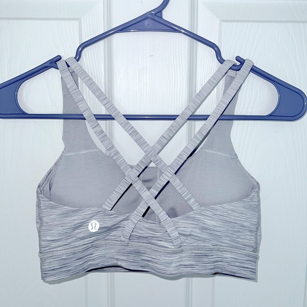 Lululemon Energy Bra - space ice grey and alpine white
